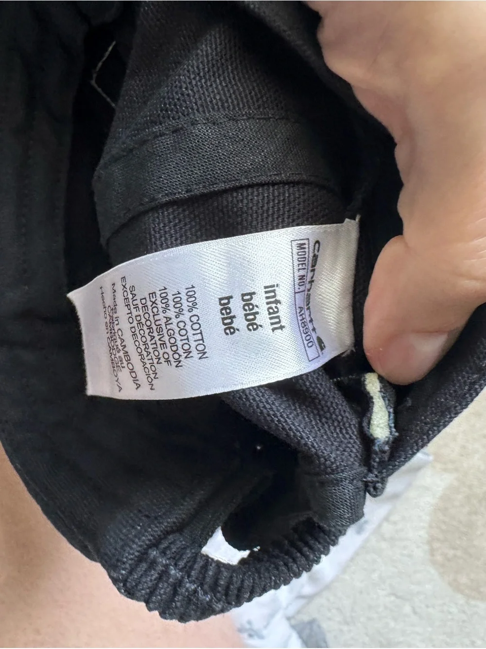 Carhartt Infant Black Cap with Gold Logo